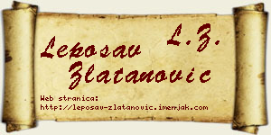 Leposav Zlatanović vizit kartica